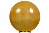 Polished Honey Calcite Sphere - China #322994-1